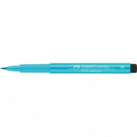 India ink Pitt Artist Pen B light cobalt turquoise